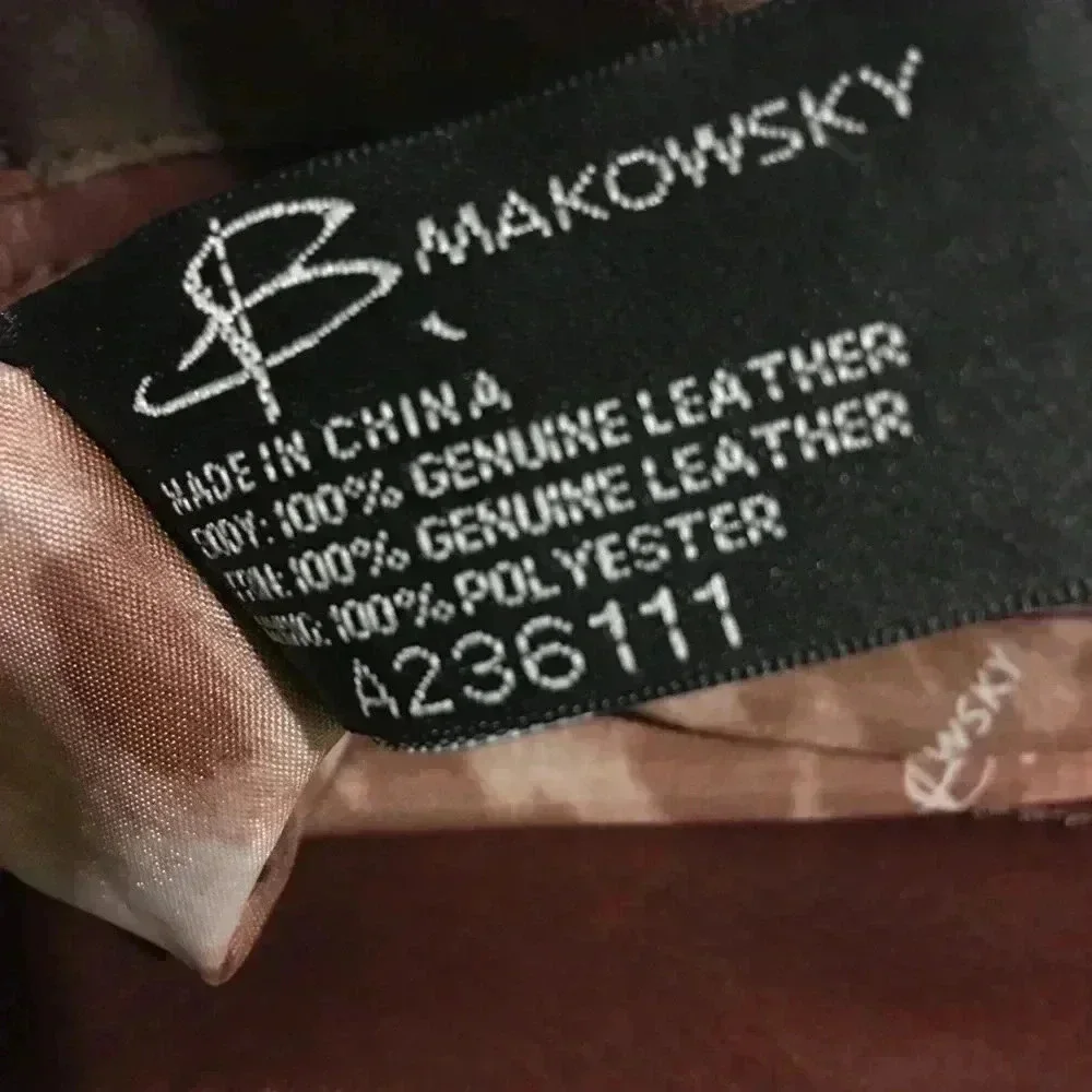 B. Makowsky Brown suede/ leather hobo bag